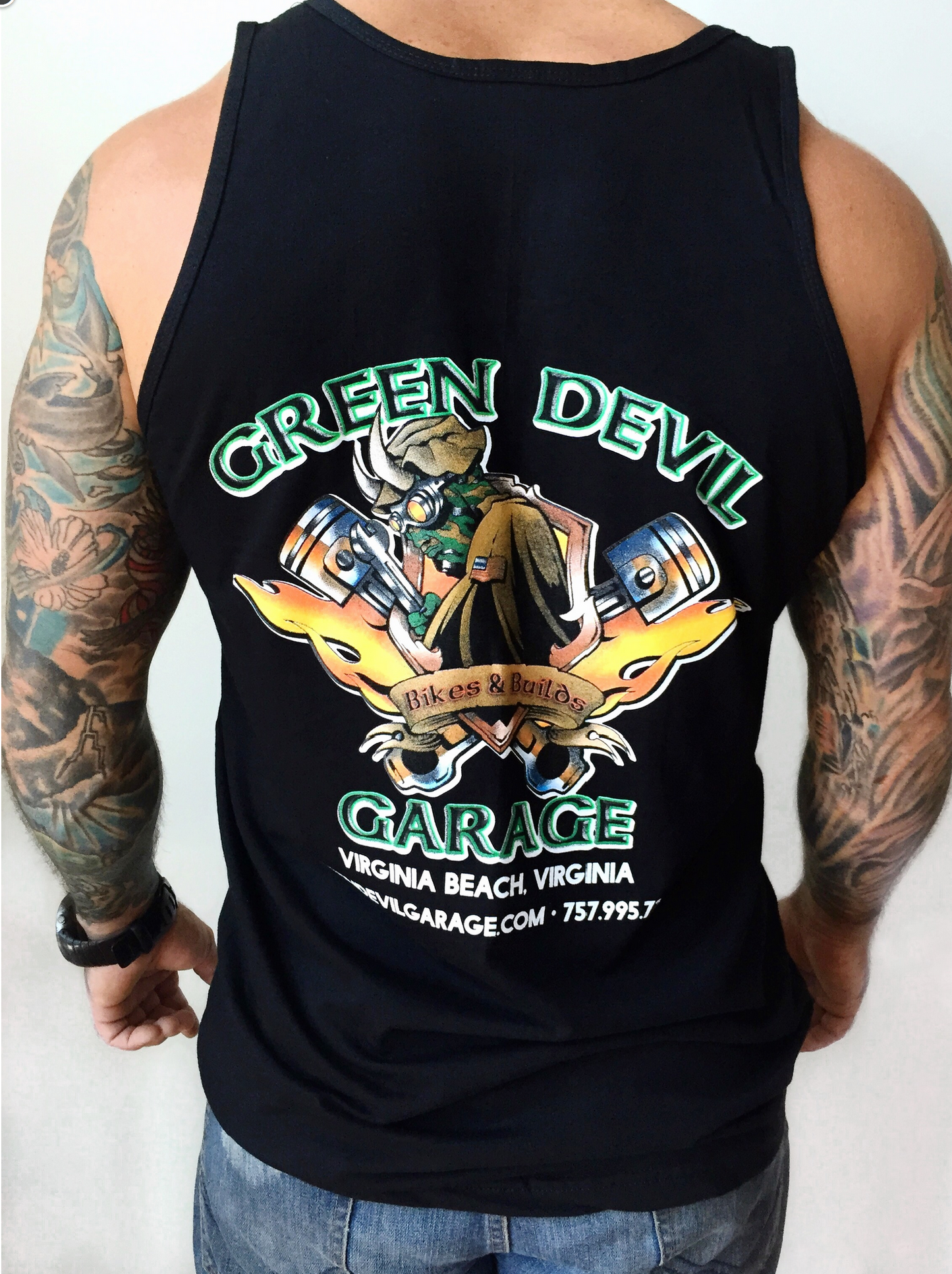 BIKES & BUILDS AMERICAN APPAREL MEN'S TANK TOP